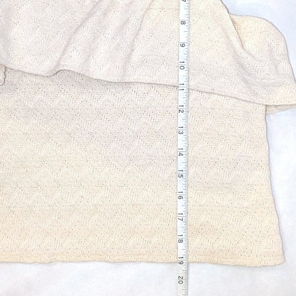 Madewell | Crochet Ruffle Cotton Tank Top in Cream | Size Small - Picture 11 of 11